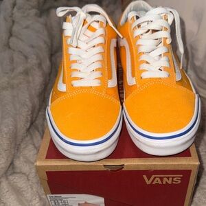 Vans Bold Orange and White Sneakers